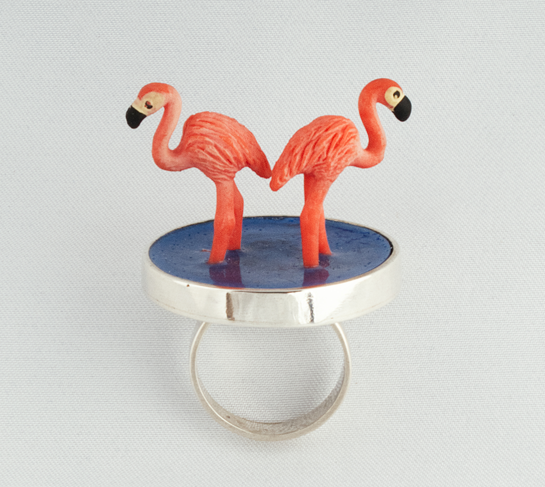 Belinda Brama - animals-flamingos-ring